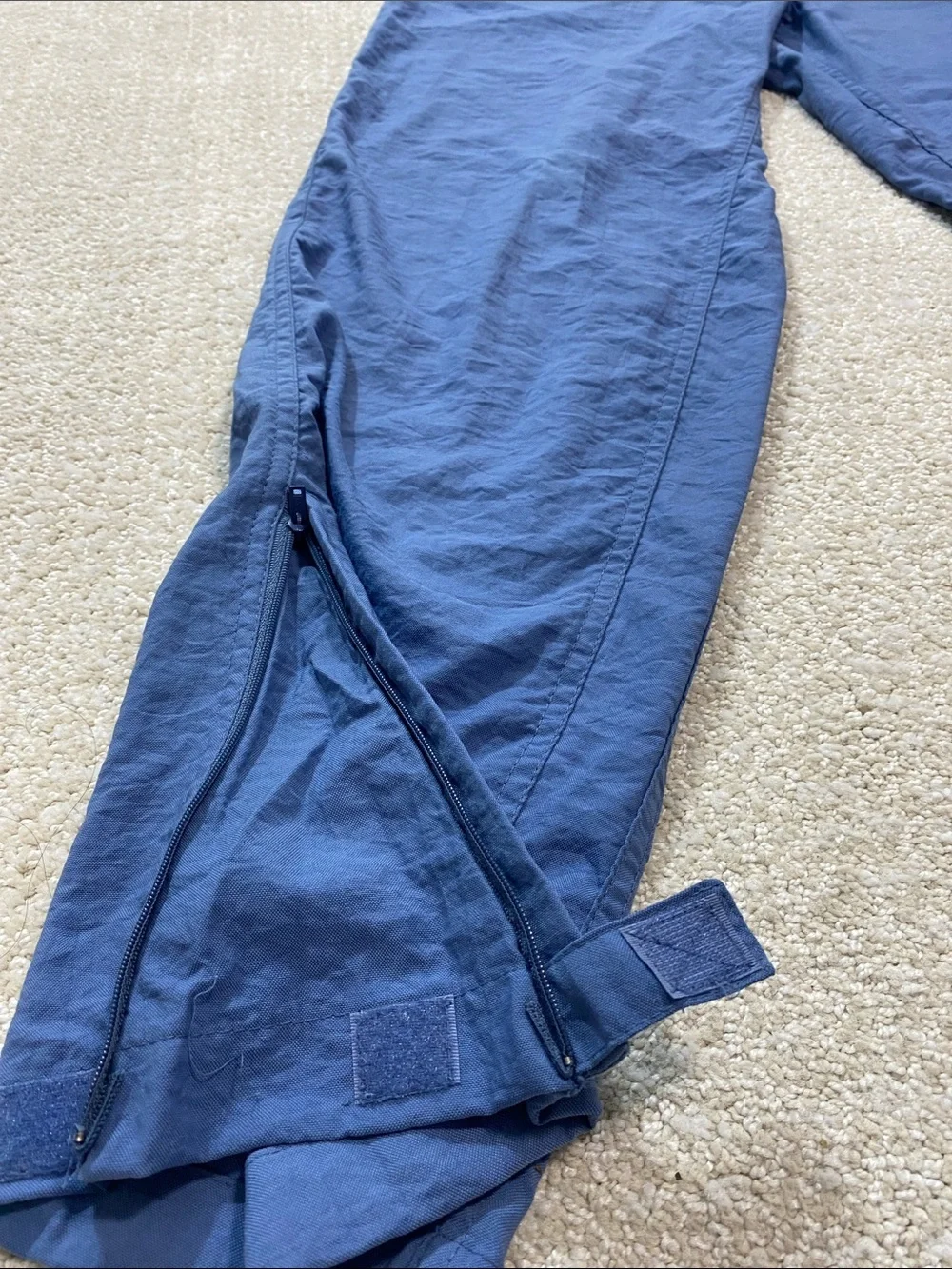 Prospirit Men's Navy Blue Cargo Pants with Elastic Waist Size M 100% Nylon
